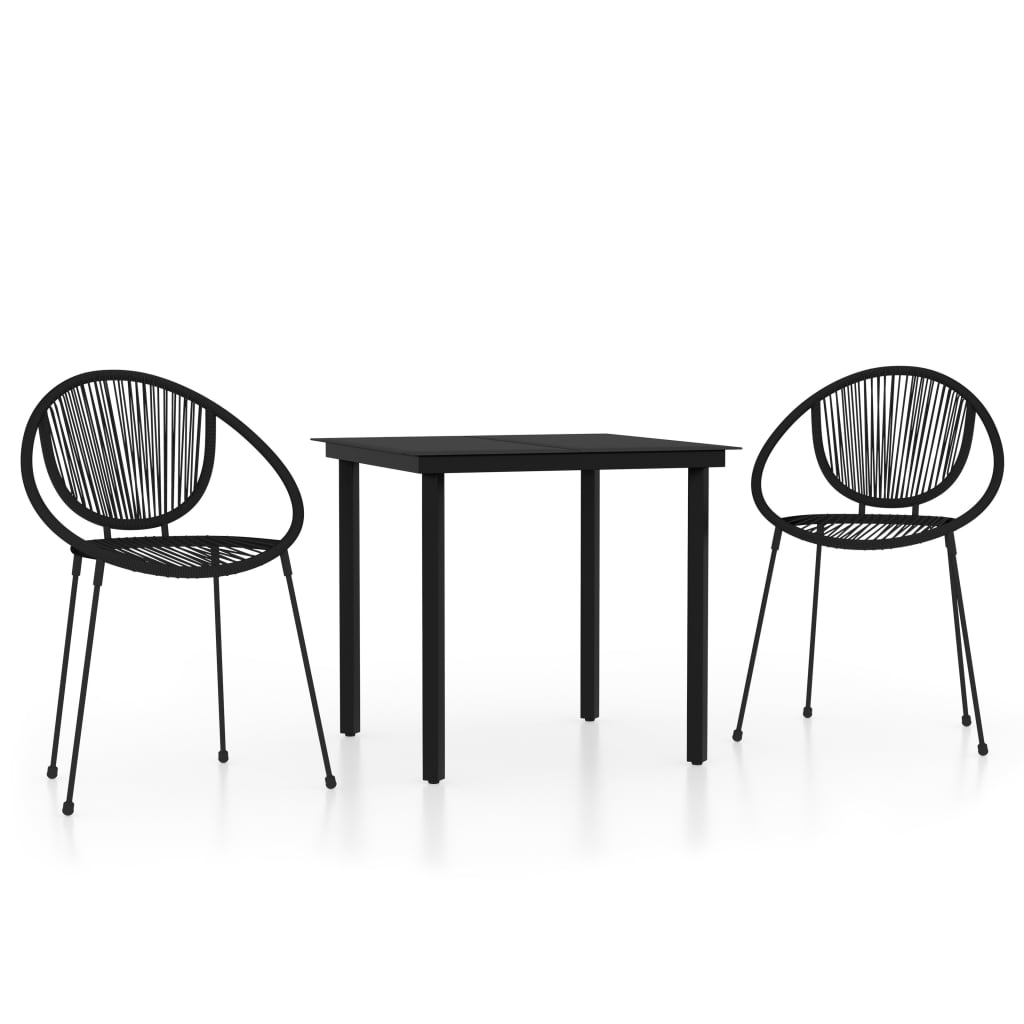 8720286910993_a_en_hd_1 vidaXL 3 Piece Garden Dining Set Black - Image 2