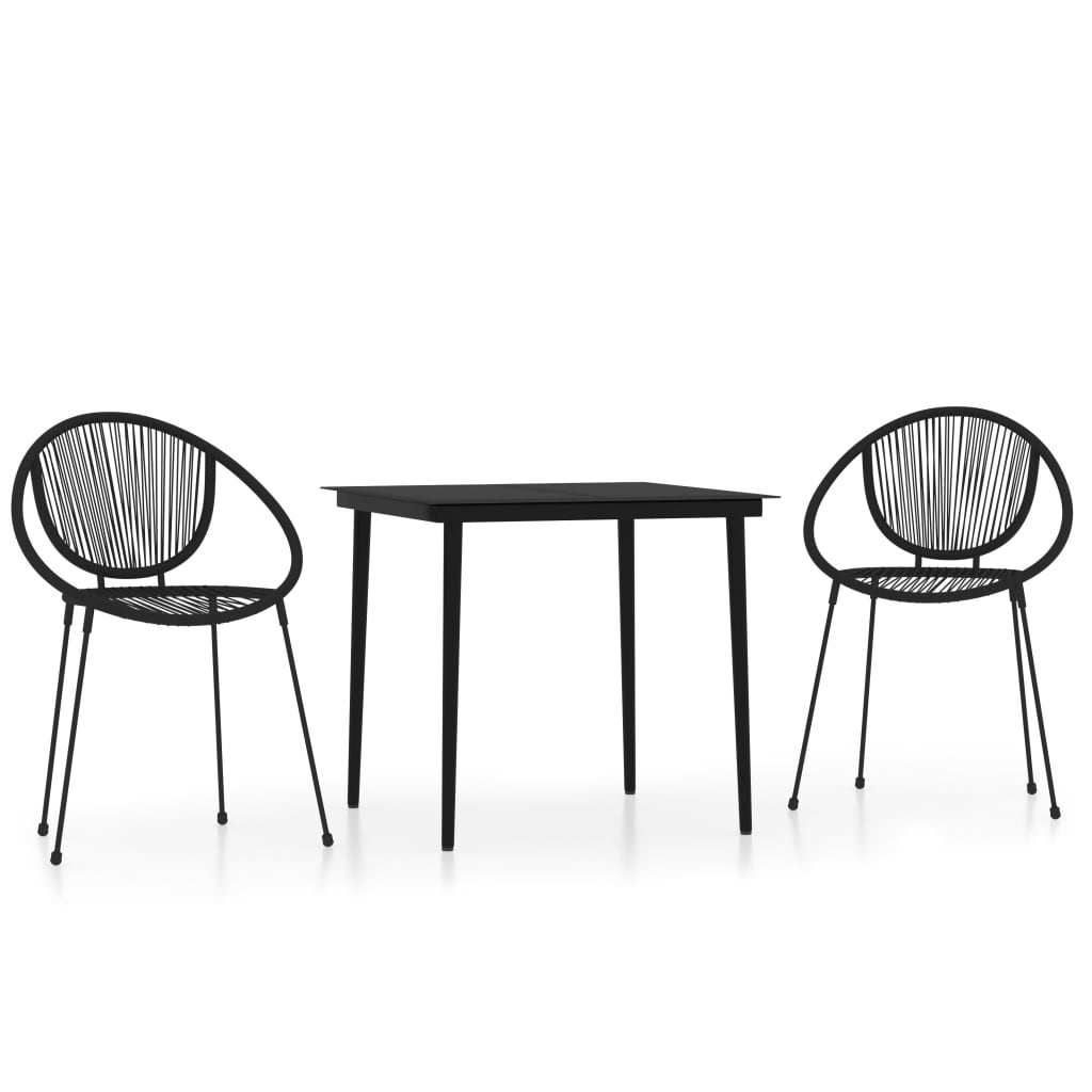 8720286911051_a_en_hd_1 vidaXL 3 Piece Garden Dining Set Black - Image 2