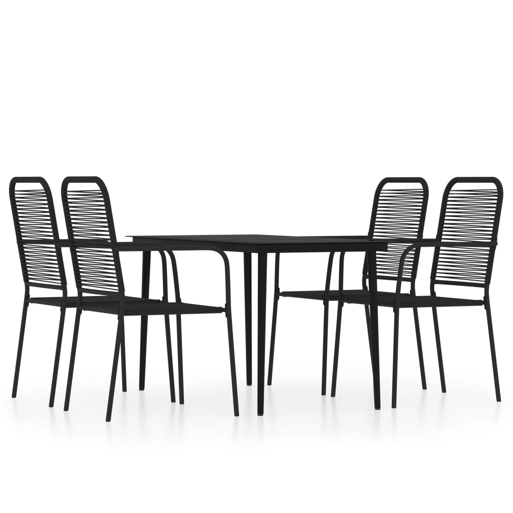 8720286911198_a_en_hd_1 vidaXL 5 Piece Garden Dining Set Black - Image 2