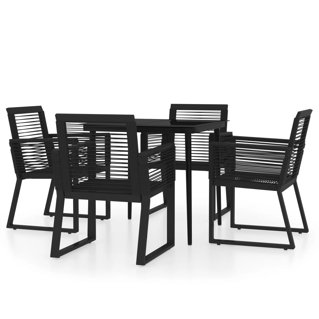 8720286911303_a_en_hd_1 vidaXL 5 Piece Garden Dining Set Black - Image 2