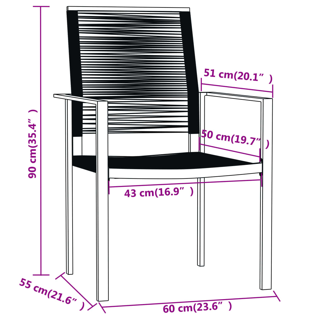 8720286911716_g_en_hd_5 vidaXL 3 Piece Garden Dining Set Black - Image 7