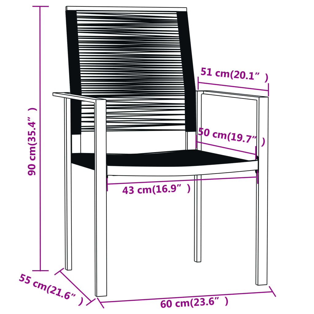 8720286911778_g_en_hd_6 vidaXL 3 Piece Garden Dining Set Black - Image 8