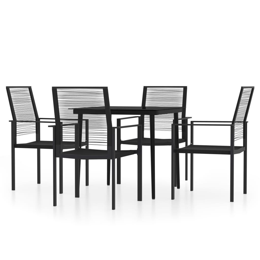 8720286911785_a_en_hd_1 vidaXL 5 Piece Garden Dining Set Black - Image 2