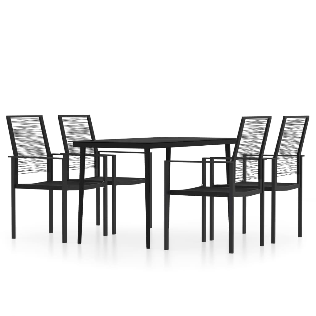 8720286911792_a_en_hd_1 vidaXL 5 Piece Garden Dining Set Black - Image 2