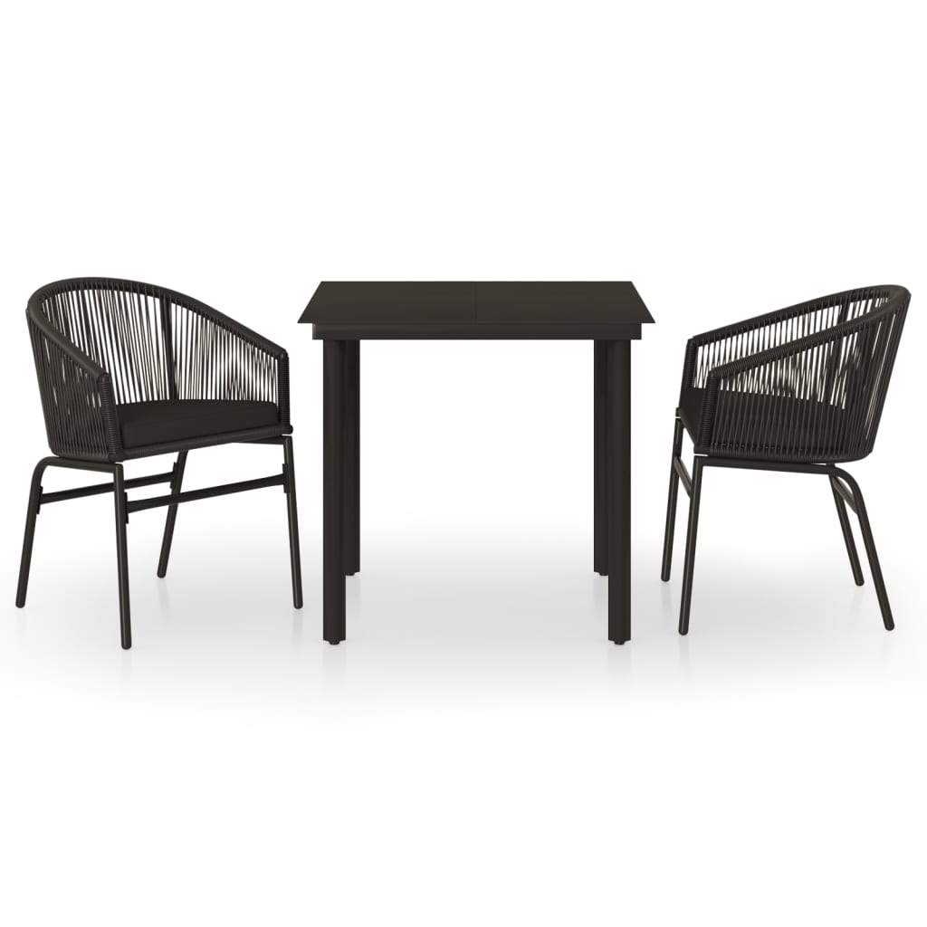 8720286911952_a_en_hd_1 vidaXL 3 Piece Garden Dining Set Black - Image 2
