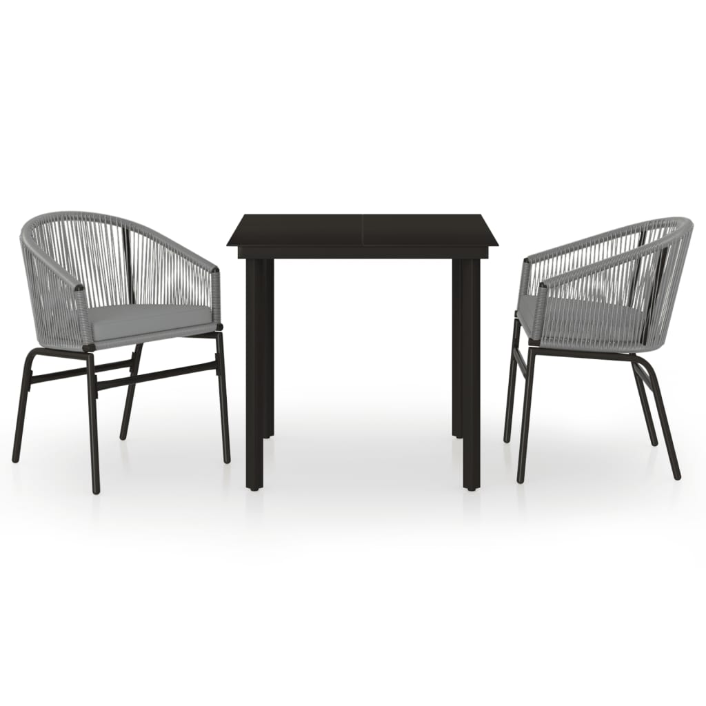 8720286912072_a_en_hd_1 vidaXL 3 Piece Garden Dining Set Grey - Image 2