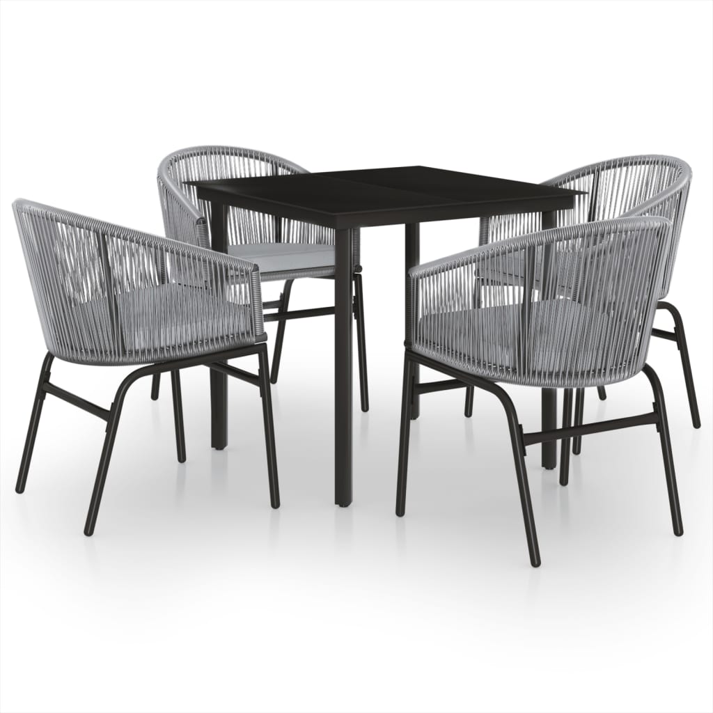 8720286912089_a_en_hd_1 vidaXL 5 Piece Garden Dining Set Grey - Image 2