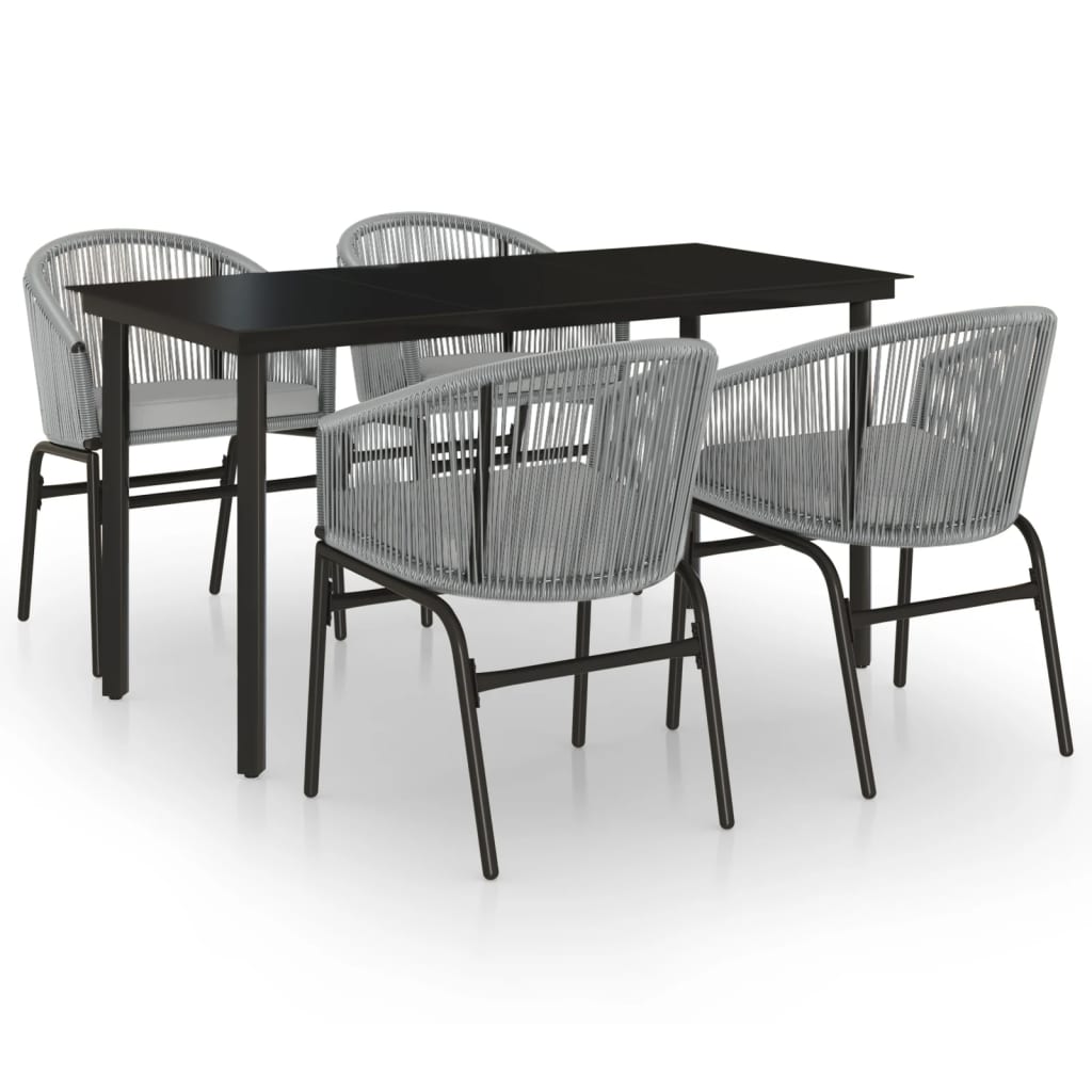 8720286912096_a_en_hd_1 vidaXL 5 Piece Garden Dining Set Grey - Image 2