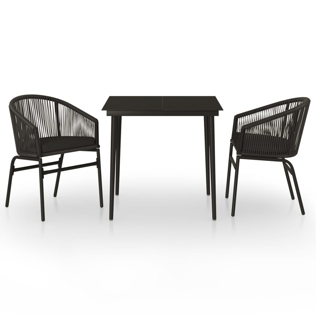 8720286912133_a_en_hd_1 vidaXL 3 Piece Garden Dining Set Black - Image 2