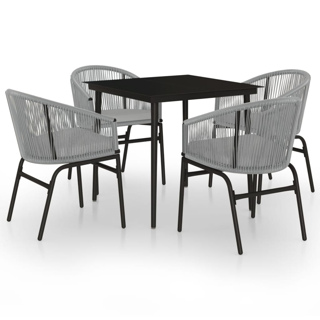 8720286912263_a_en_hd_1 vidaXL 5 Piece Garden Dining Set Grey - Image 2