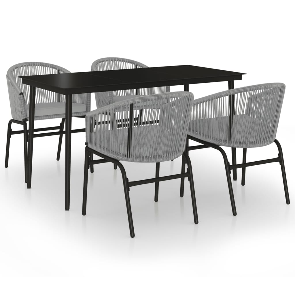 8720286912270_a_en_hd_1 vidaXL 5 Piece Garden Dining Set Grey - Image 2