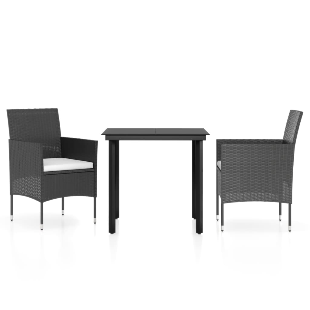 8720286912553_a_en_hd_1 vidaXL 3 Piece Garden Dining Set with Cushions Black - Image 2