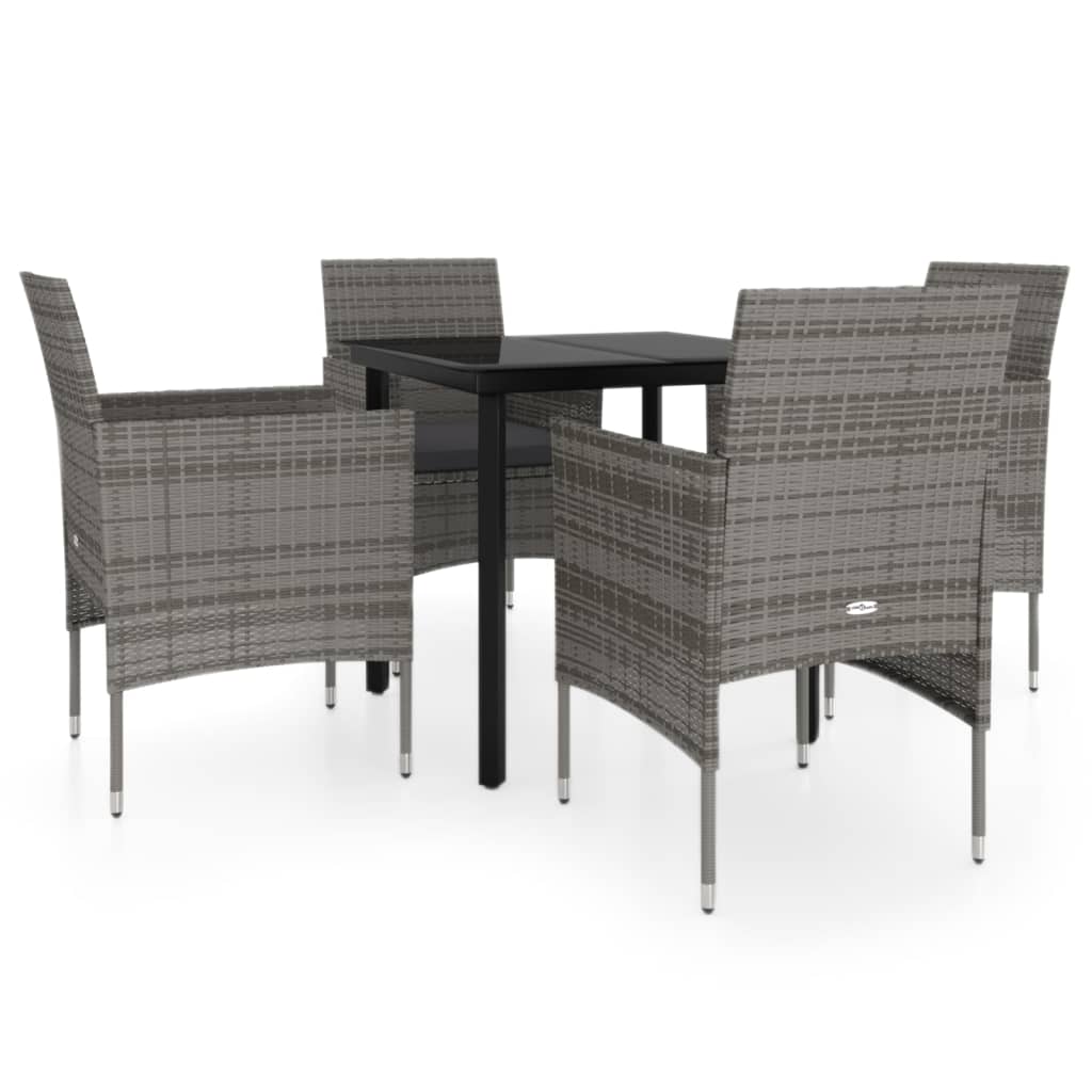 8720286912621_a_en_hd_1 vidaXL 5 Piece Garden Dining Set with Cushions Grey and Black - Image 2