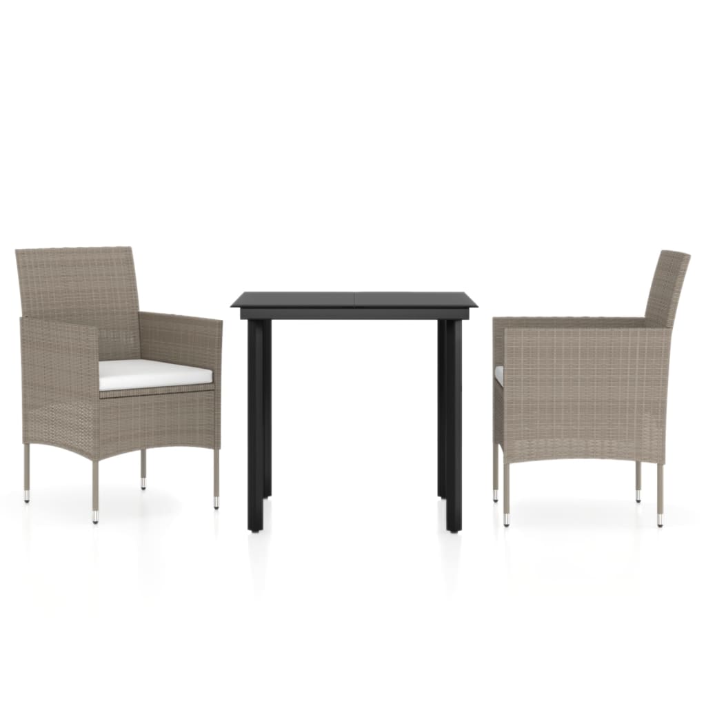 8720286912676_a_en_hd_1 vidaXL 3 Piece Garden Dining Set with Cushions Beige and Black - Image 2