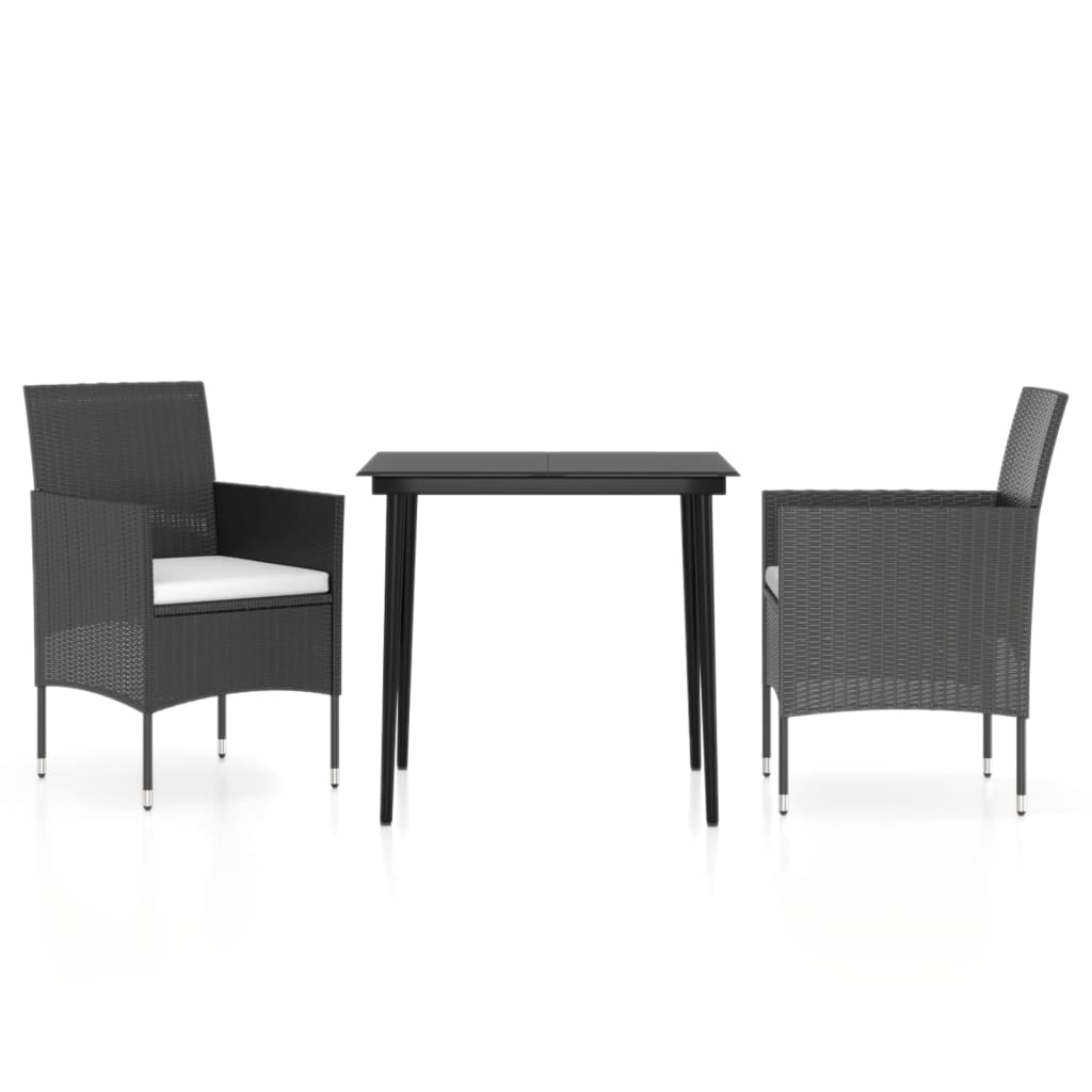 8720286912799_a_en_hd_1 vidaXL 3 Piece Garden Dining Set with Cushions Black - Image 2