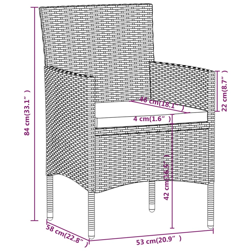 8720286912911_g_en_hd_5 vidaXL 3 Piece Garden Dining Set with Cushions Beige and Black - Image 7