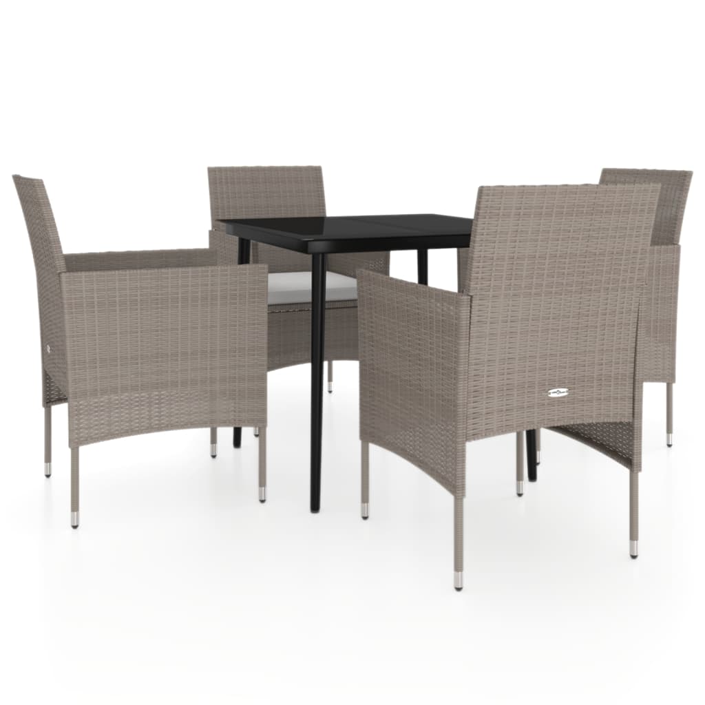 8720286912928_a_en_hd_1 vidaXL 5 Piece Garden Dining Set with Cushions Beige and Black - Image 2