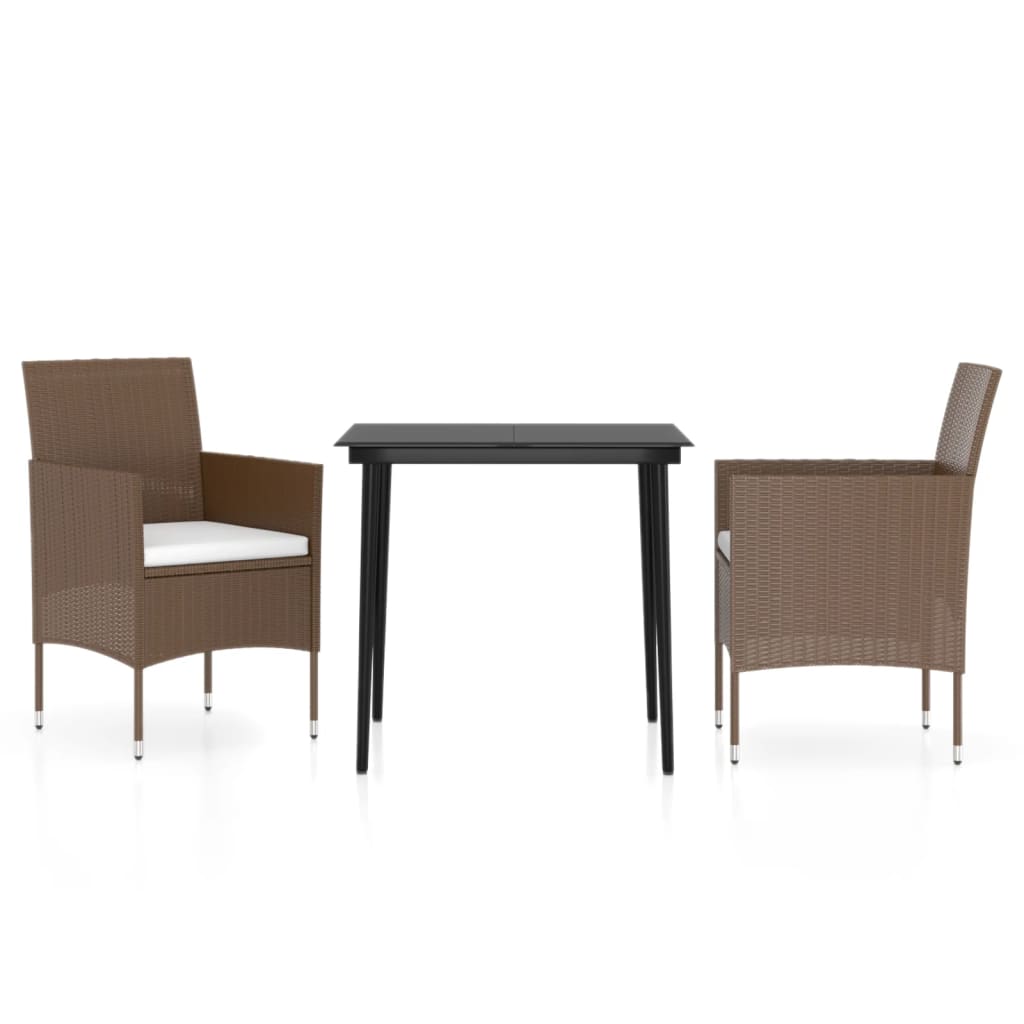 8720286912973_a_en_hd_1 vidaXL 3 Piece Garden Dining Set with Cushions Brown and Black - Image 2