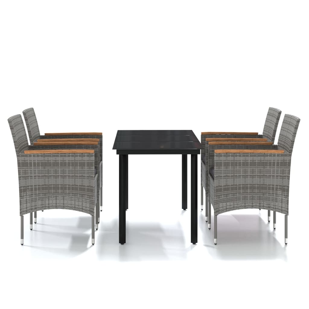 8720286913116_a_en_hd_1 vidaXL 5 Piece Outdoor Dining Set with Cushions Grey and Black - Image 2