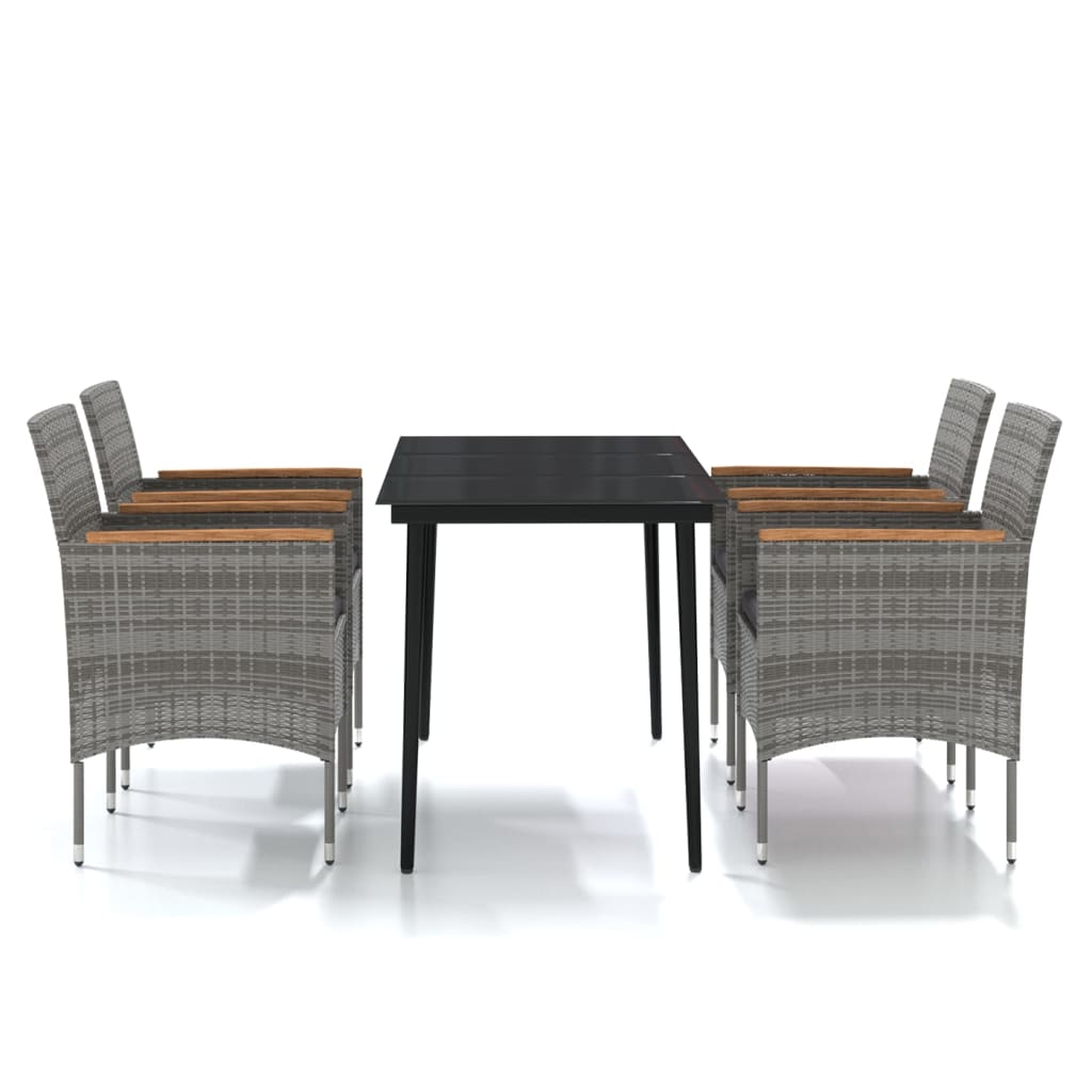 8720286913239_a_en_hd_1 vidaXL 5 Piece Outdoor Dining Set with Cushions Grey and Black - Image 2