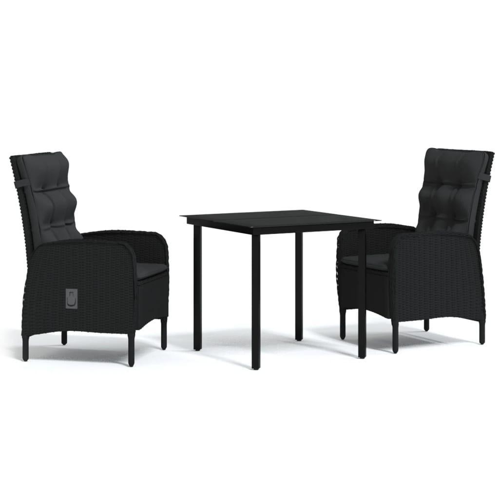 8720286913277_a_en_hd_1 vidaXL 3 Piece Garden Dining Set with Cushions Black - Image 2
