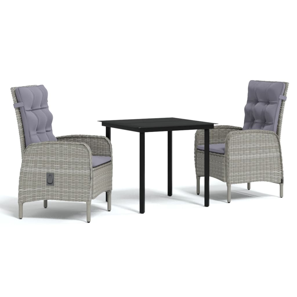 8720286913338_a_en_hd_1 vidaXL 3 Piece Outdoor Dining Set with Cushions Grey and Black - Image 2