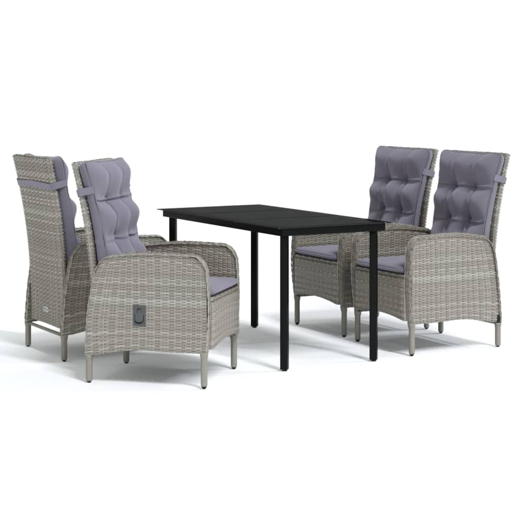 8720286913352_a_en_hd_1 vidaXL 5 Piece Outdoor Dining Set with Cushions Grey and Black - Image 2
