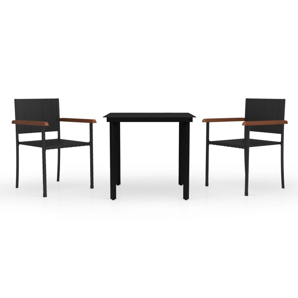 8720286913871_a_en_hd_1 vidaXL 3 Piece Garden Dining Set Black - Image 2