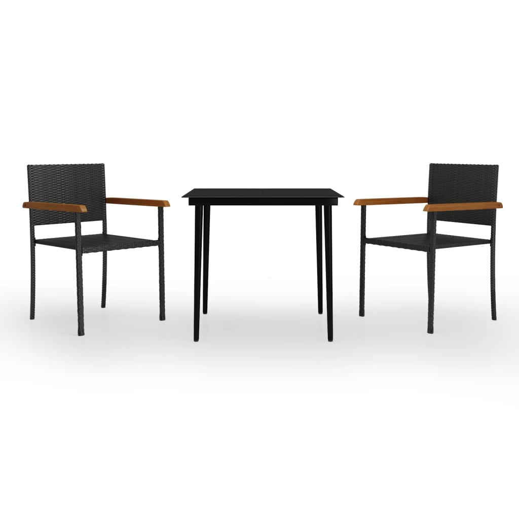 8720286913932_a_en_hd_1 vidaXL 3 Piece Garden Dining Set Black - Image 2