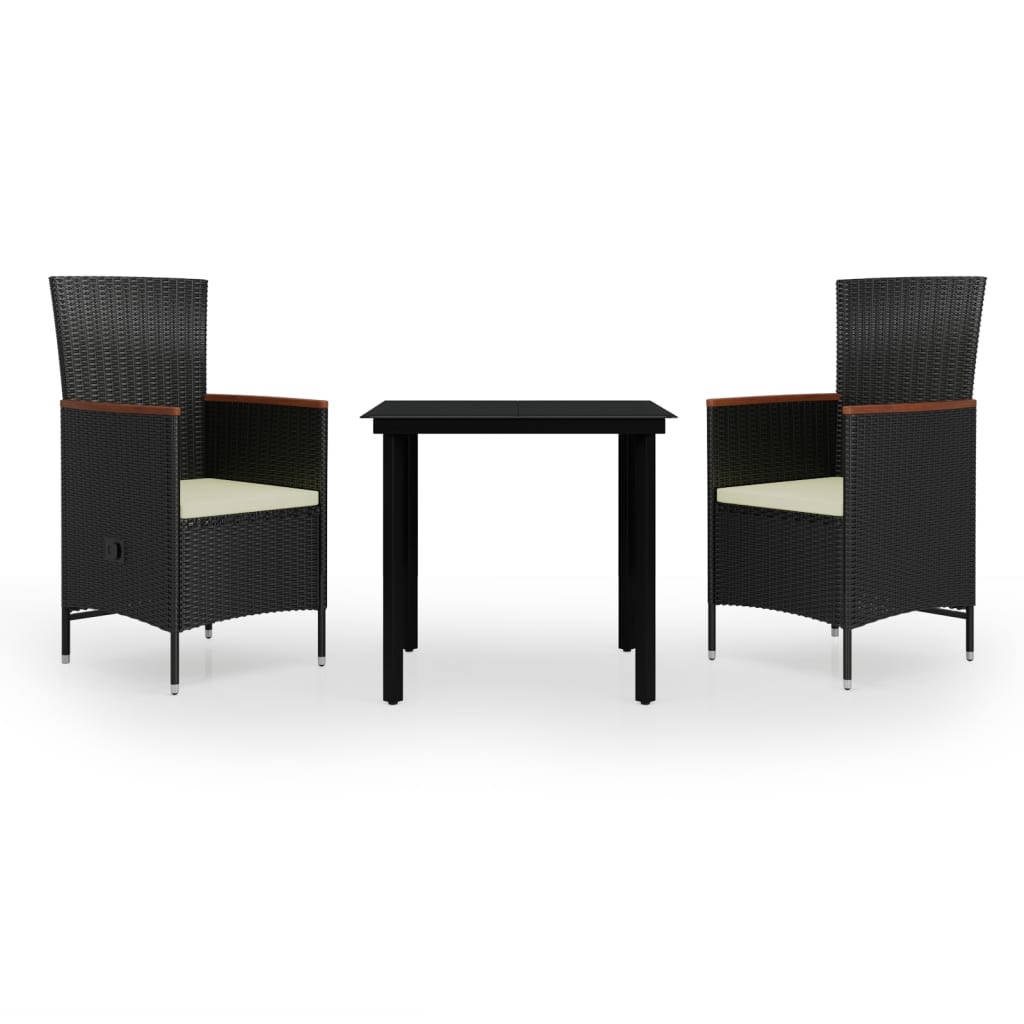 8720286913994_a_en_hd_1 vidaXL 3 Piece Garden Dining Set with Cushions Black - Image 2