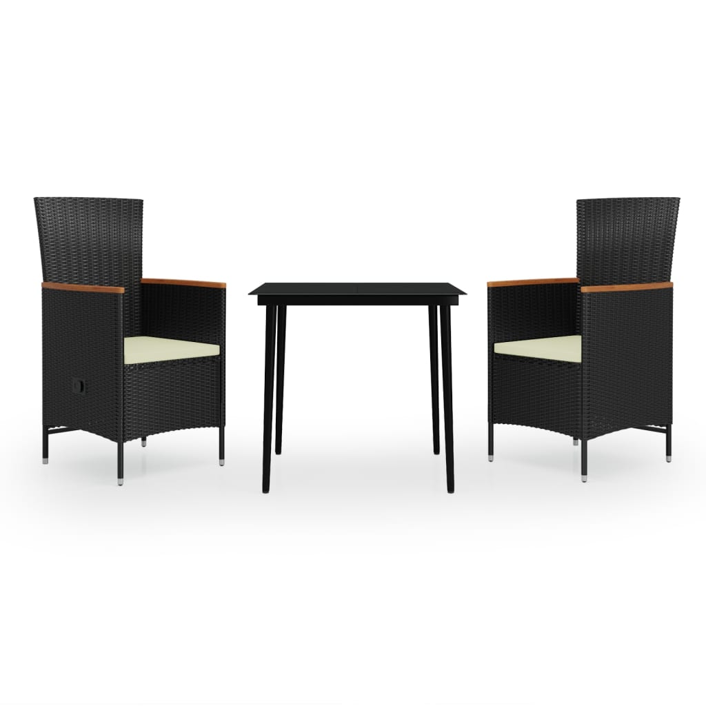 8720286914175_a_en_hd_1 vidaXL 3 Piece Garden Dining Set with Cushions Black - Image 2