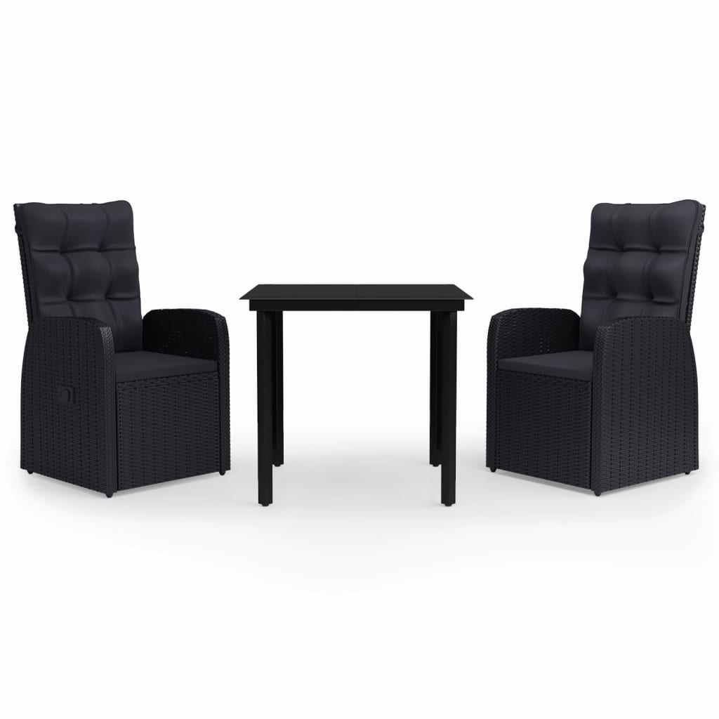 8720286914533_a_en_hd_1 vidaXL 3 Piece Garden Dining Set with Cushions Black - Image 2