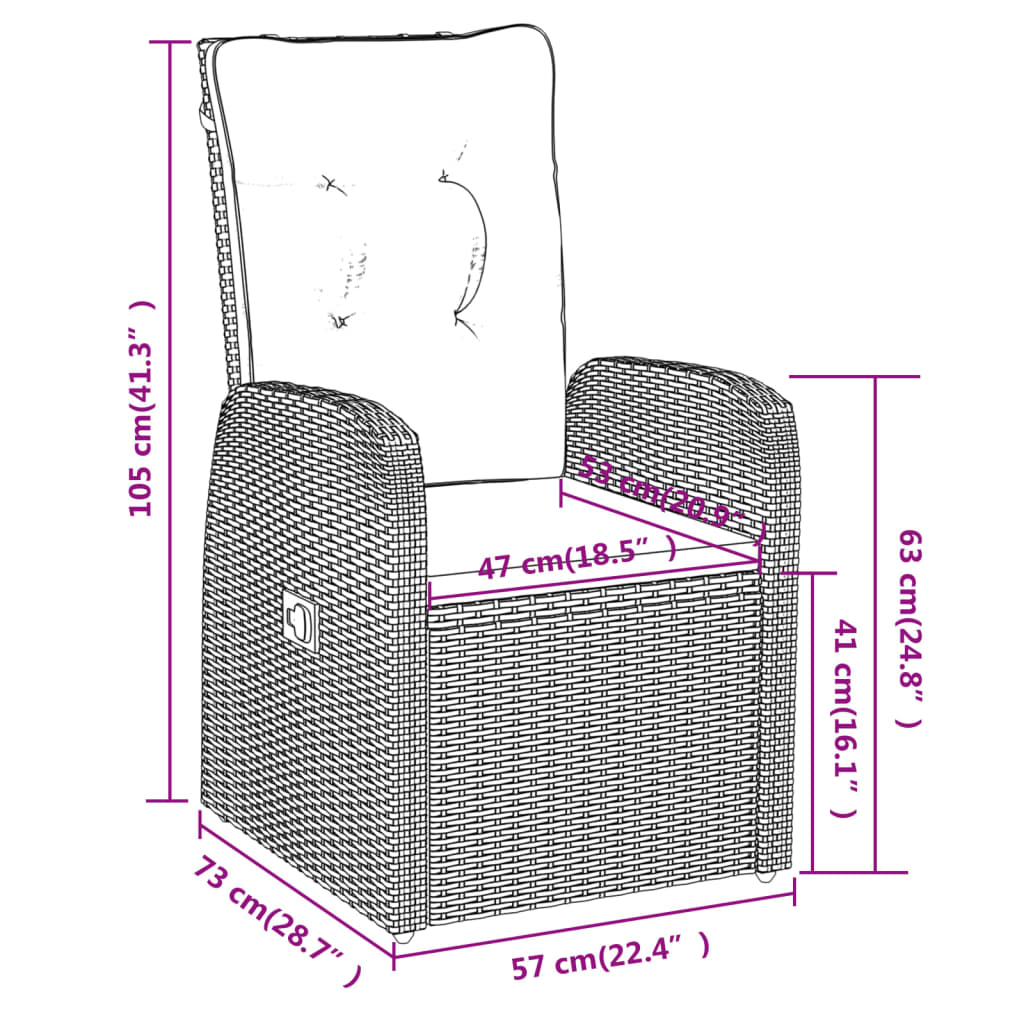 8720286914540_g_en_hd_8 vidaXL 5 Piece Garden Dining Set with Cushions Black - Image 10
