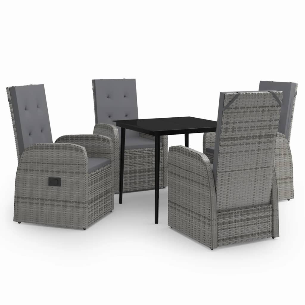 8720286914601_a_en_hd_1 vidaXL 5 Piece Garden Dining Set with Cushions Grey - Image 2
