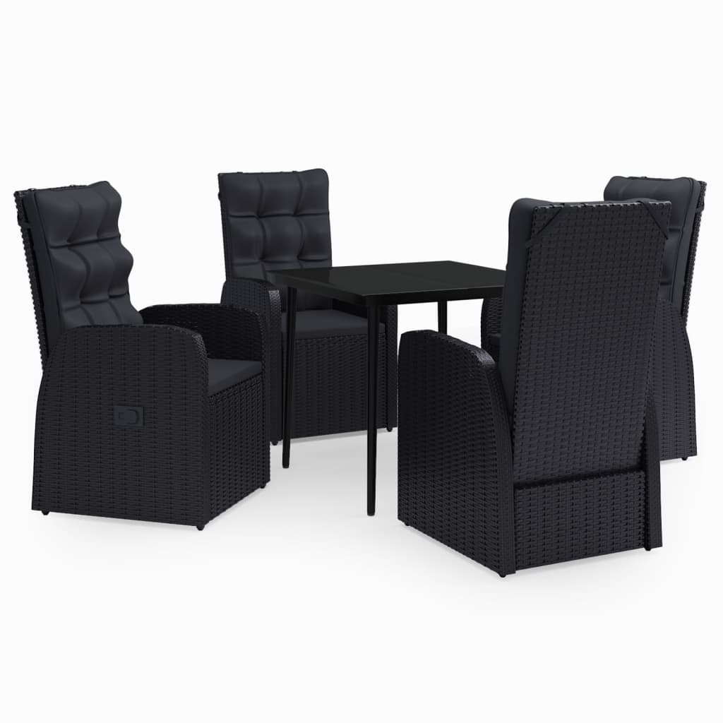 8720286914663_a_en_hd_1 vidaXL 5 Piece Garden Dining Set with Cushions Black - Image 2