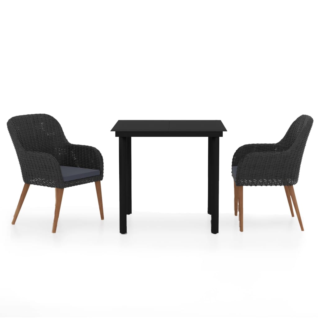 8720286914793_a_en_hd_1 vidaXL 3 Piece Garden Dining Set with Cushions Black - Image 2