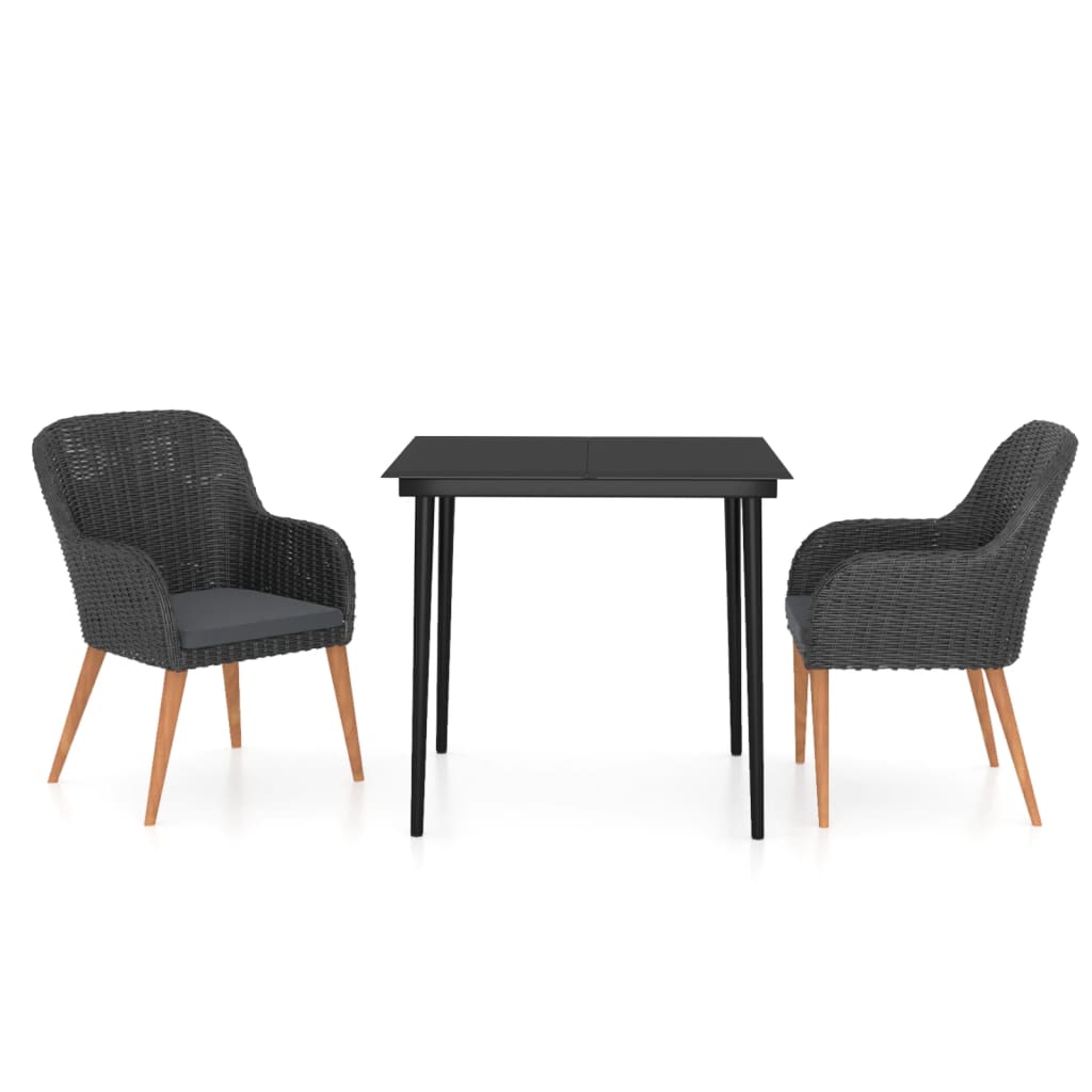 8720286914915_a_en_hd_1 vidaXL 3 Piece Garden Dining Set with Cushions Black - Image 2