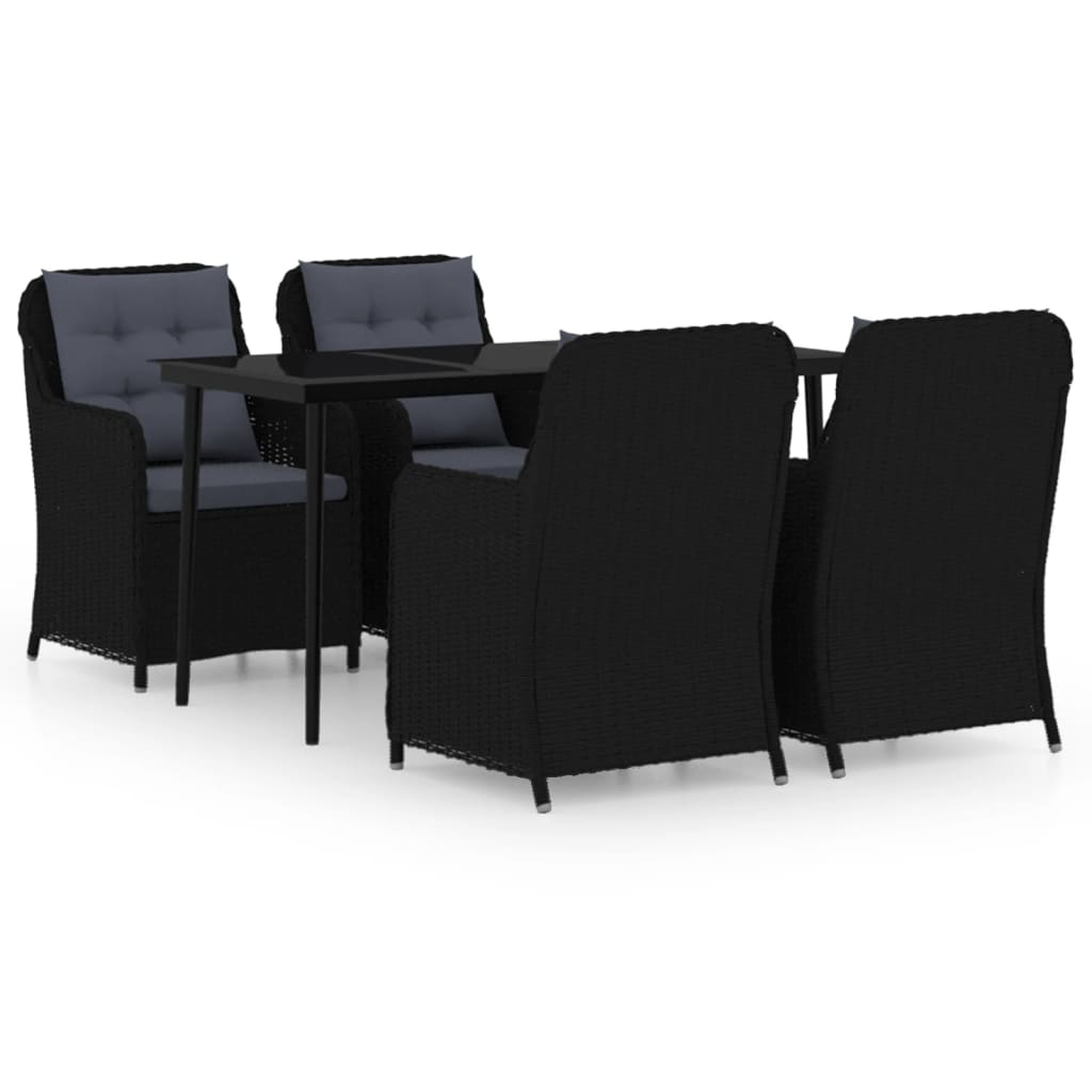 8720286915479_a_en_hd_1 vidaXL 5 Piece Garden Dining Set Black - Image 2