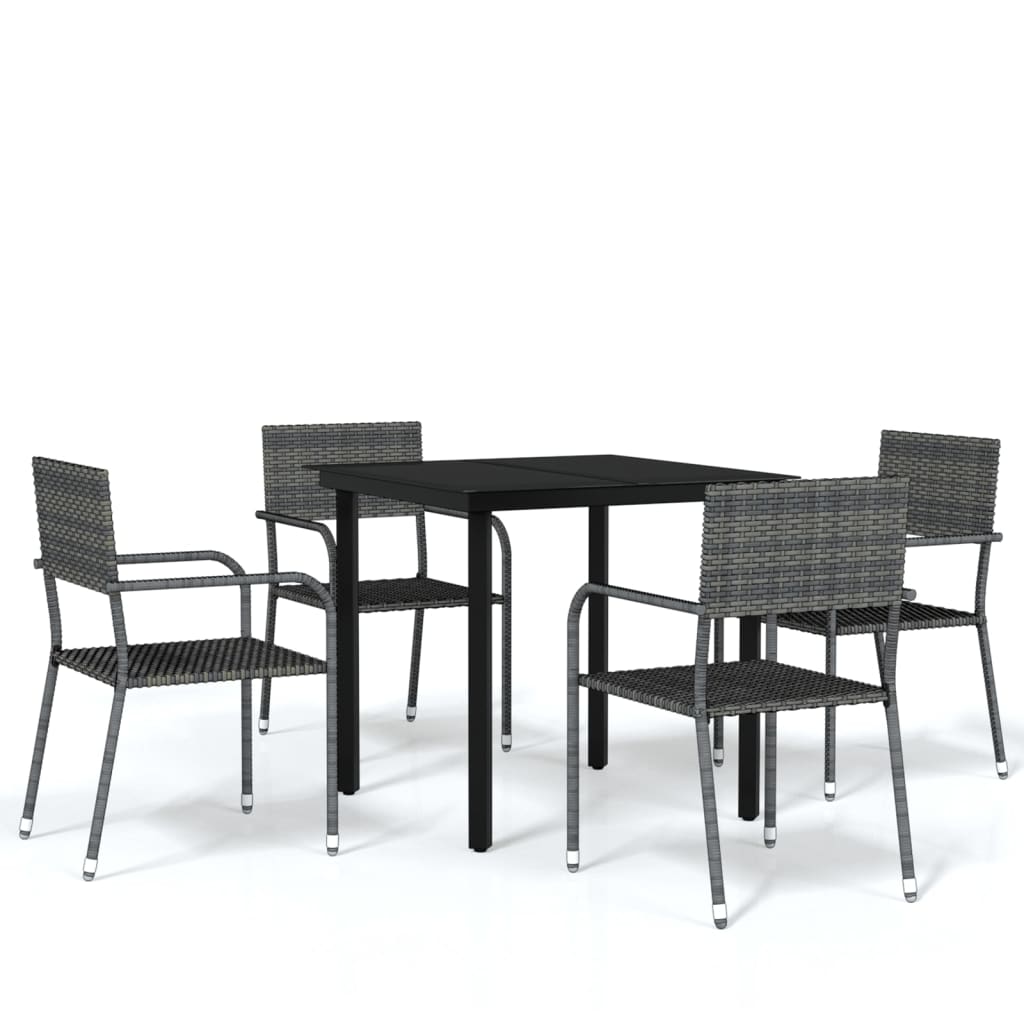 8720286915585_a_en_hd_1 vidaXL 5 Piece Garden Dining Set Grey - Image 2