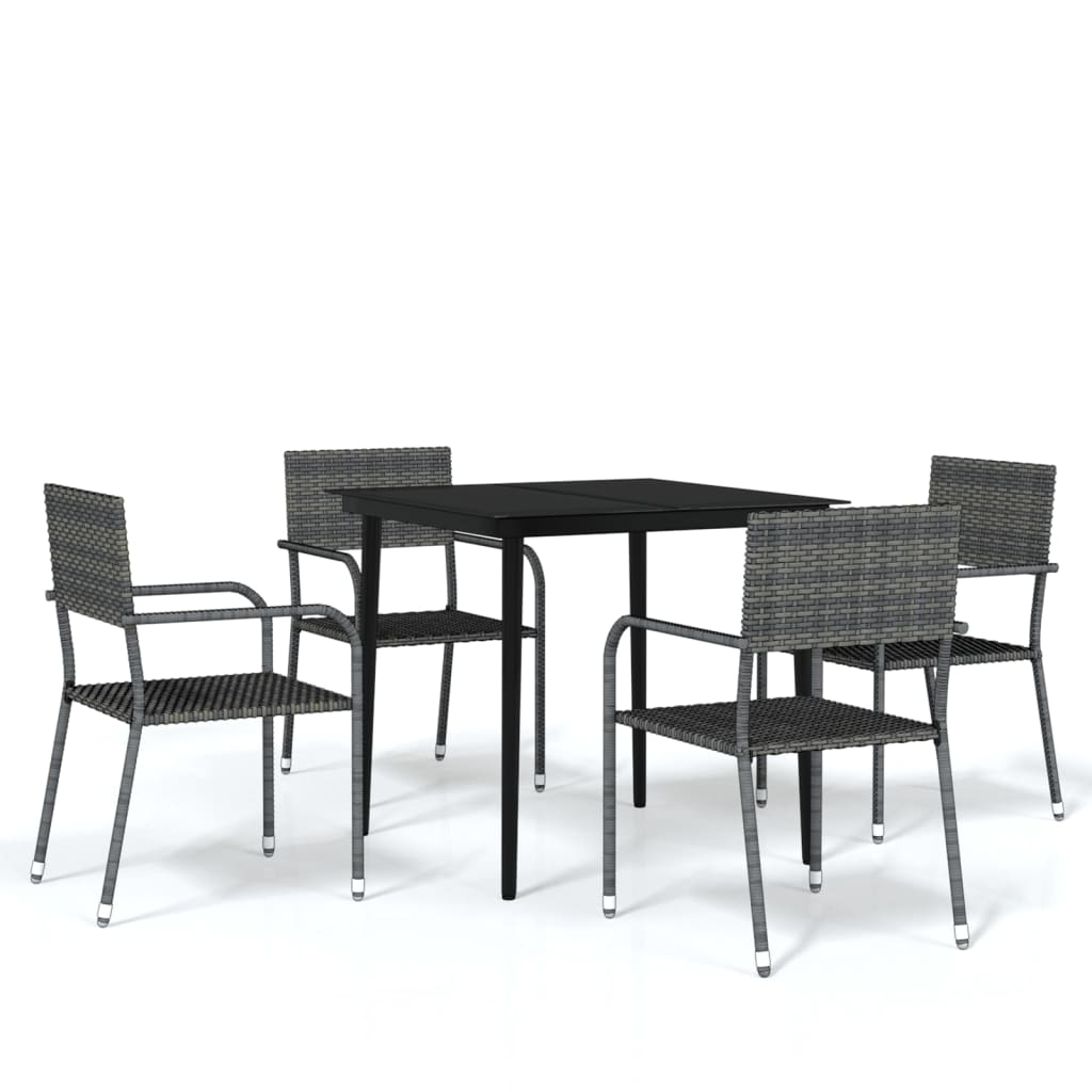 8720286915707_a_en_hd_1 vidaXL 5 Piece Garden Dining Set Grey - Image 2