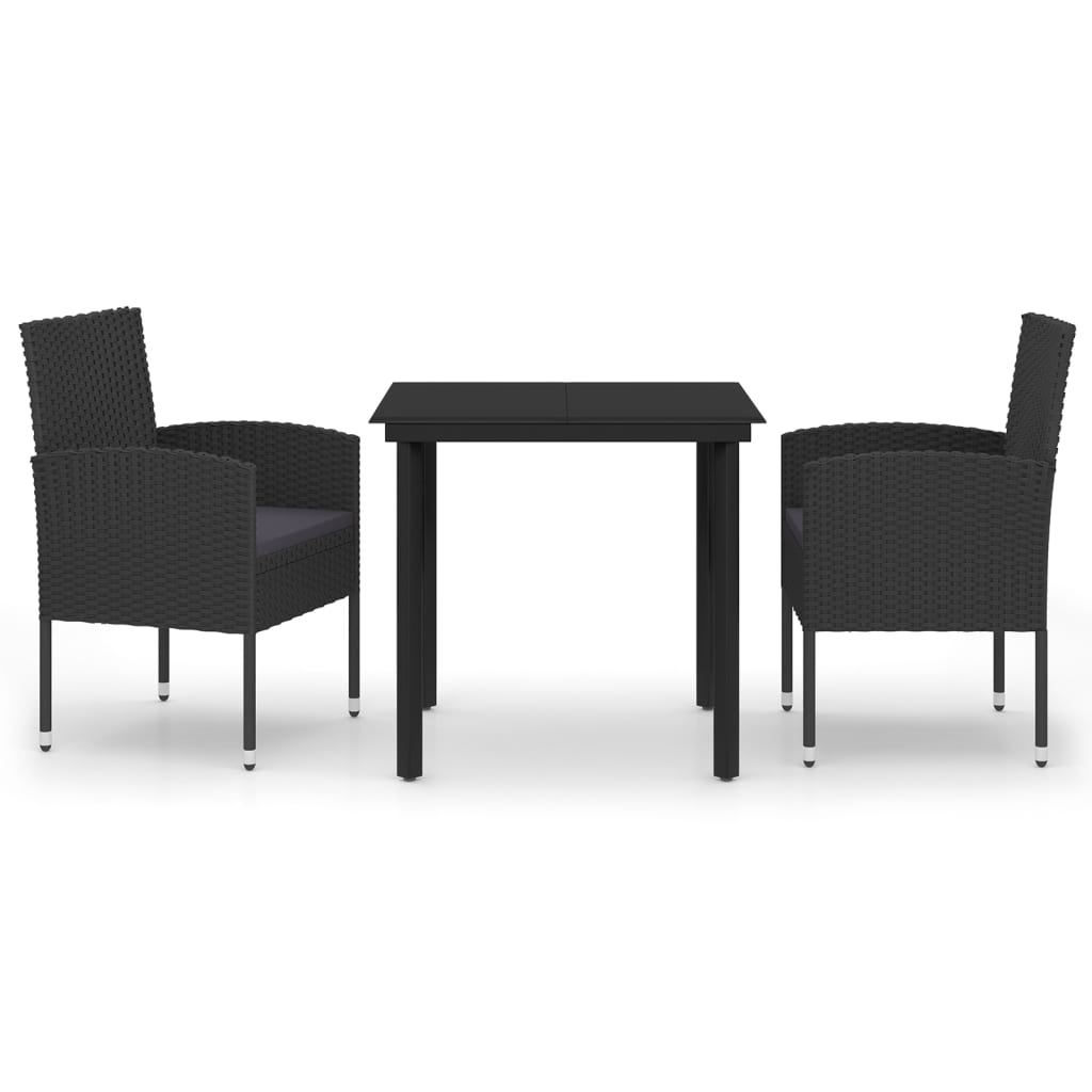 8720286915875_a_en_hd_1 vidaXL 3 Piece Garden Dining Set Black - Image 2