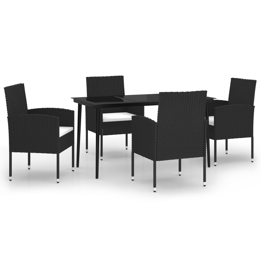 8720286915950_a_en_hd_1 vidaXL 5 Piece Garden Dining Set Black - Image 2