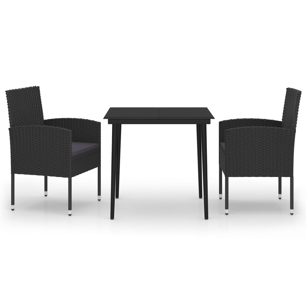 8720286916056_a_en_hd_1 vidaXL 3 Piece Garden Dining Set Black - Image 2