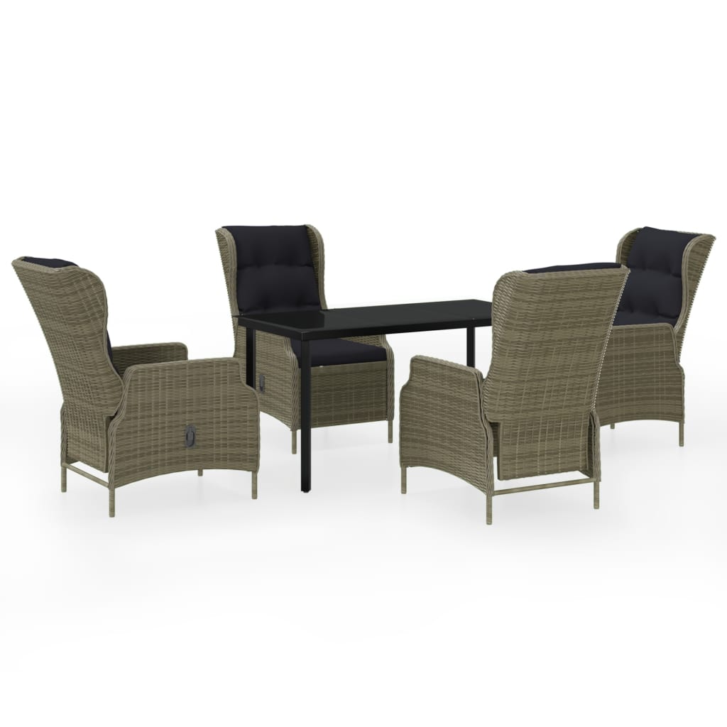 8720286916254_a_en_hd_1 vidaXL 5 Piece Garden Dining Set Brown - Image 2