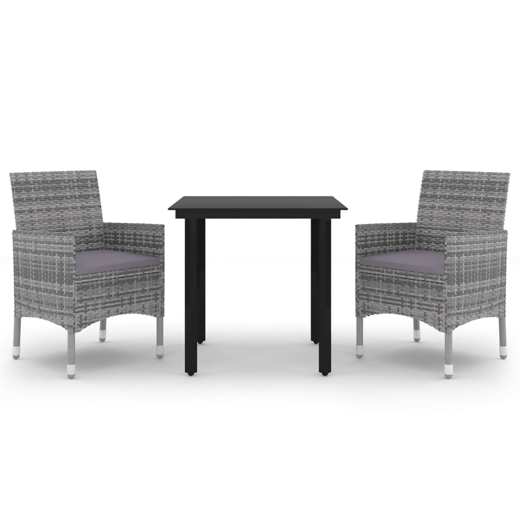 8720286916650_a_en_hd_1 vidaXL 3 Piece Garden Dining Set Poly Rattan and Glass - Image 2