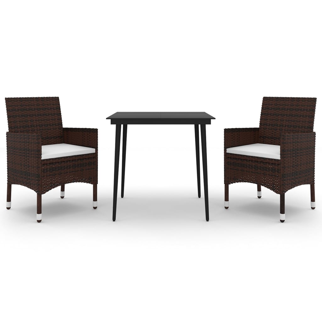 8720286916957_a_en_hd_1 vidaXL 3 Piece Garden Dining Set with Cushions Poly Rattan and Glass - Image 2
