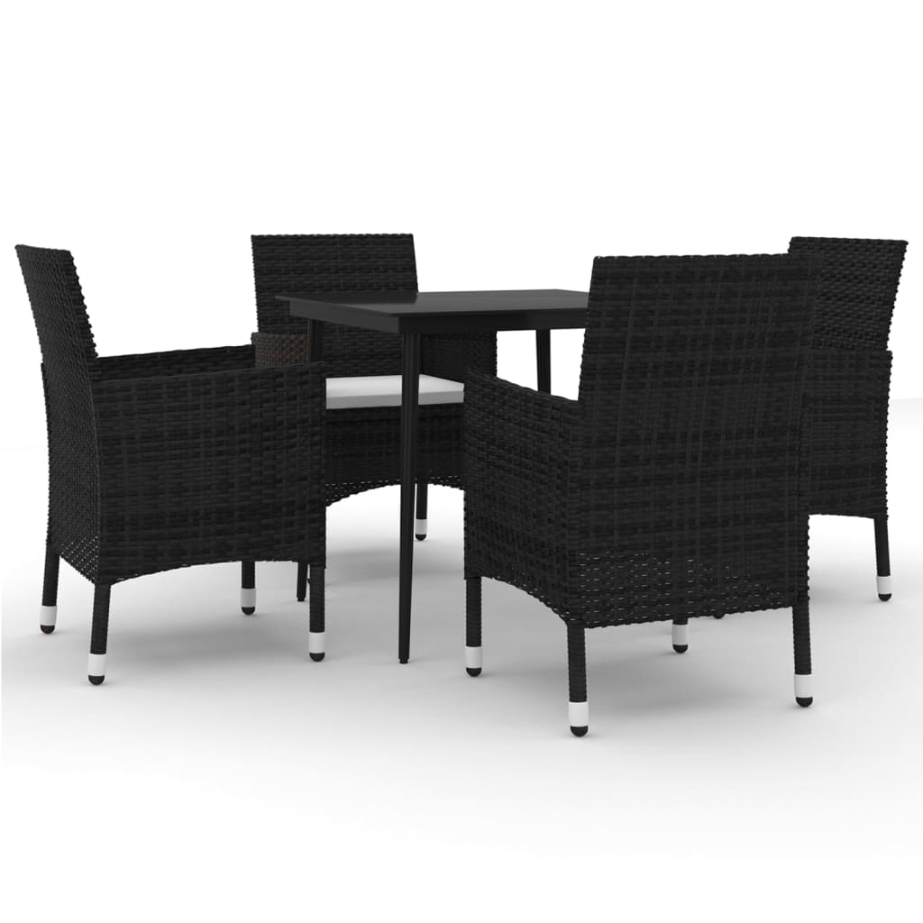 8720286917022_a_en_hd_1 vidaXL 5 Piece Garden Dining Set with Cushions Poly Rattan and Glass - Image 2