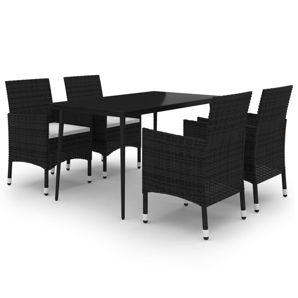 8720286917039_a_en_hd_1 vidaXL 5 Piece Garden Dining Set with Cushions Poly Rattan and Glass - Image 2