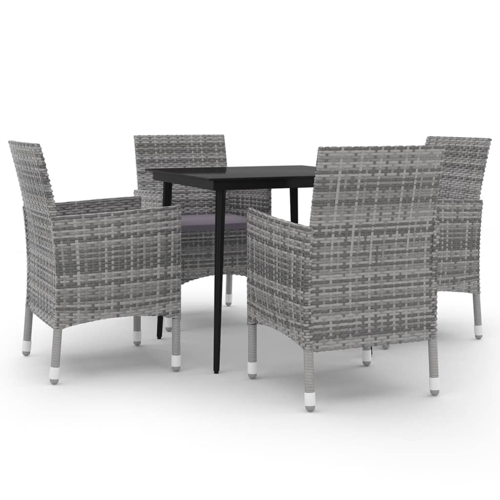 8720286917145_a_en_hd_1 vidaXL 5 Piece Garden Dining Set with Cushions Poly Rattan and Glass - Image 2