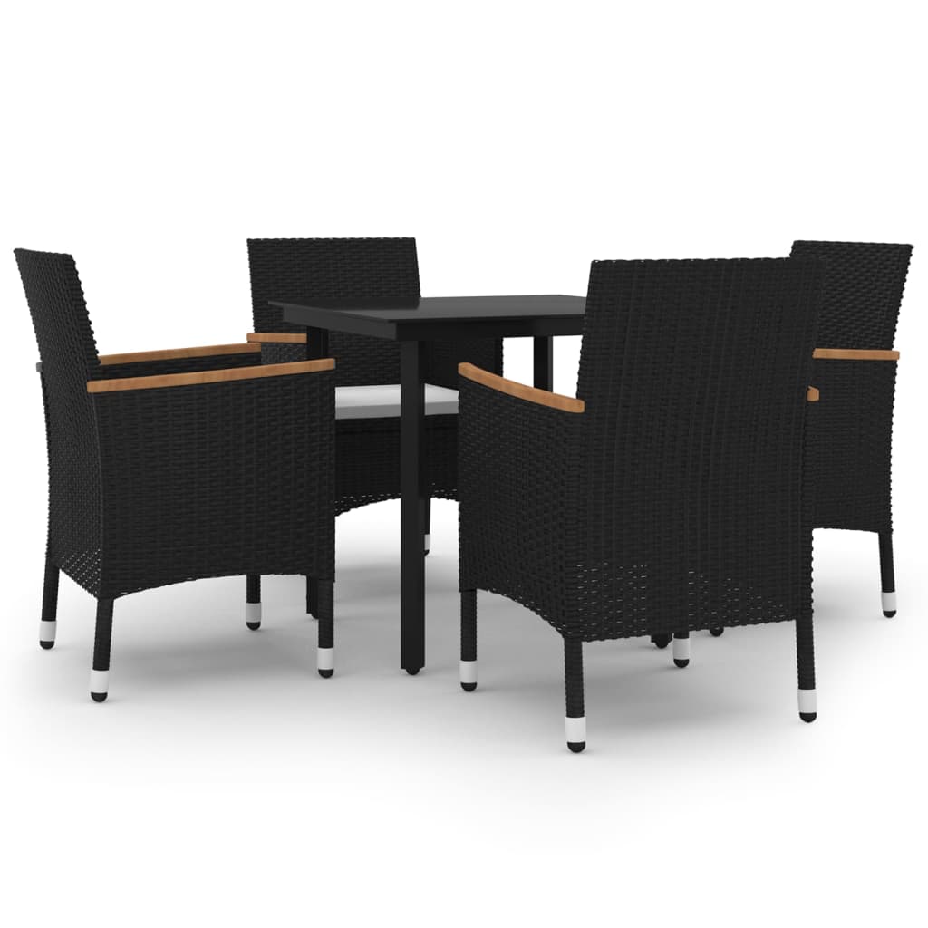 8720286917442_a_en_hd_1 vidaXL 5 Piece Garden Dining Set with Cushions Poly Rattan and Glass - Image 2